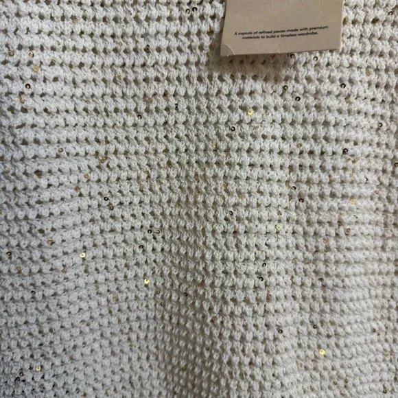 Mango Cream Open-Knit Sleeveless Tank - Picture 4 of 8